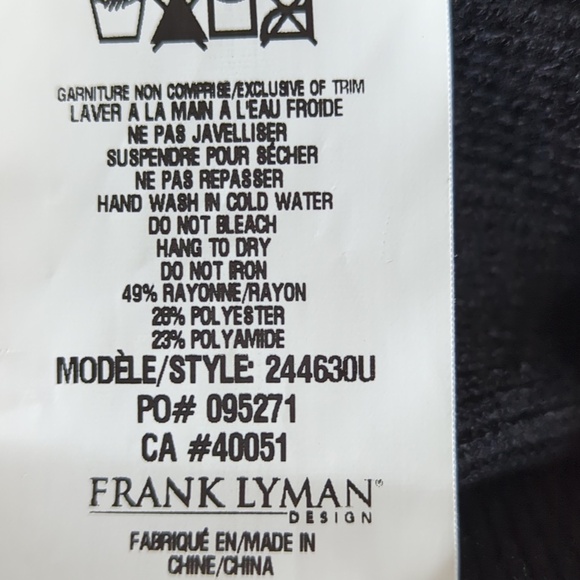 Frank Lyman V-neck Thigh-length Pullover Sweater - Picture 12 of 13